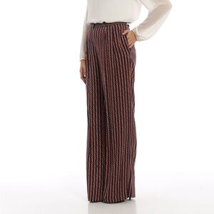 Women’s Diane Von Furstenberg Silk Campbell Wide Leg Trousers Size 10